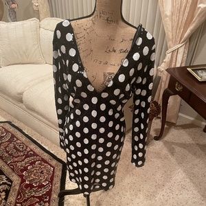 Sexy polka dot mini dress